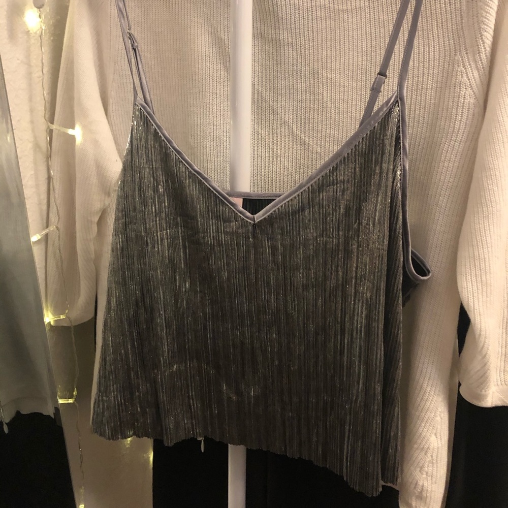 VS silver shimmery loose tank